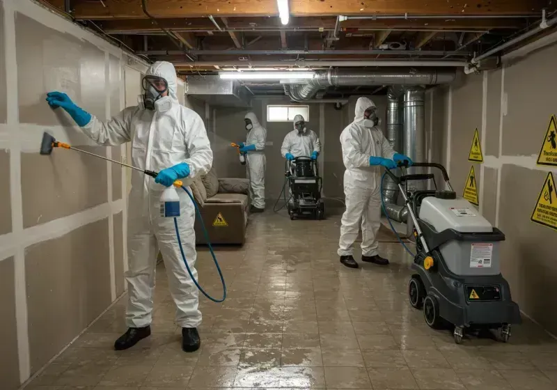 Basement Moisture Removal and Structural Drying process in Windsor, VT